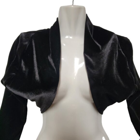 BLACK Velvet Bolero Jacket - NWOT - Picture 1 of 9